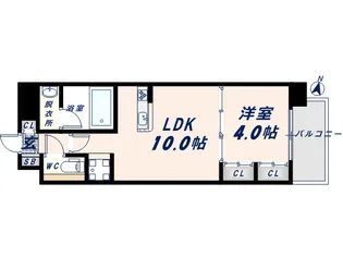 ヴェルテックス【9階】の間取り