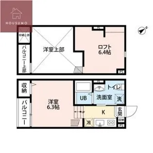 castello anello【101号室】の間取り