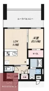 Luxe服部天神【6階】の間取り