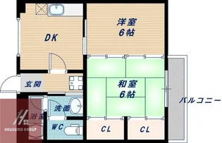 スマイリー豊中【203号室】の間取り