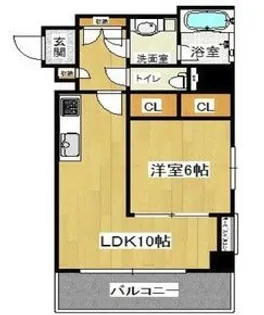 CITY SPIRE十三東【4階】の間取り