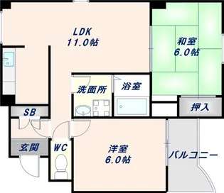 プラーナ徳庵【5階】の間取り