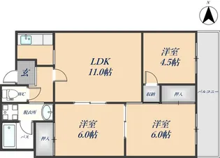 ハピネス39【203号室】の間取り