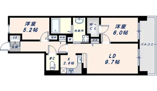 モンセーヌ布施【14階】の間取り