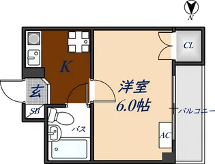 ラ・ヴィスタ弥生【3階】の間取り