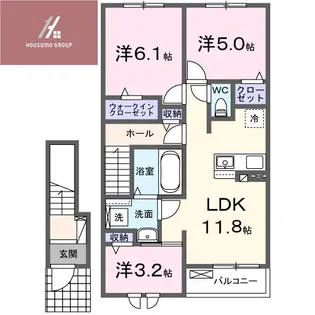 サンリットシャイニング【203号室】の間取り
