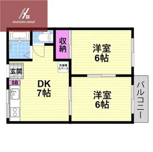 紀之国ハイツ【202号室】の間取り