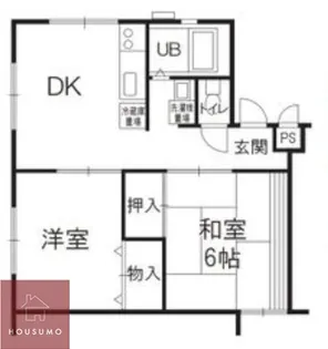 千里園マンション【4階】の間取り