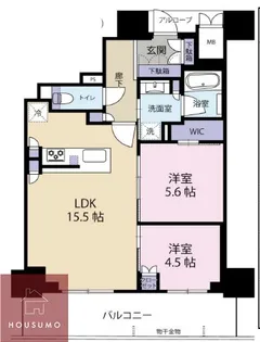 ジオタワー大阪十三【18階】の間取り