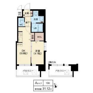 スプランディッド天王寺III【13階】の間取り