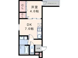 フジパレス湯里Ⅲ番館【2階】の間取り