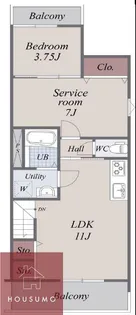 G MAISON 豊中蛍池【3階】の間取り