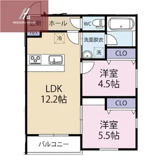 Grace下六万寺【3B号室】の間取り