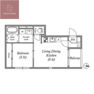 ハーモニーテラス中川西【302号室】の間取り