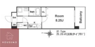 カサルテ吹田青葉丘【205号室】の間取り