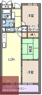 緑地八番館【205号室】の間取り