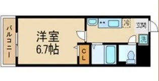 フローライト新大阪【0423号室】の間取り