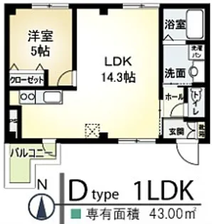白百合ハイツ【2階】の間取り