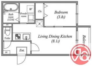 ミュゲット東部市場前【2階】の間取り