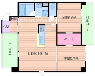ベルクール公園南【3階】の間取り