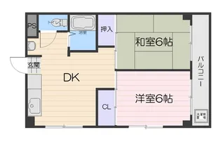 ルネ北畠【4階】の間取り