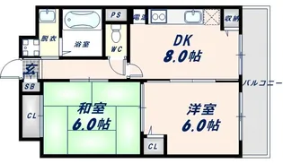 ヴィテロ緑橋【3階】の間取り