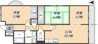 エトワールブリヤンⅡ【7階】の間取り