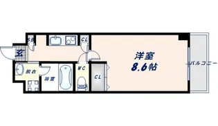 エグゼ大阪城東【202号室】の間取り