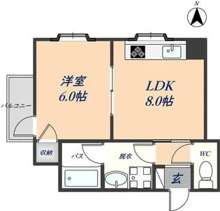 ツカサロイヤルハイツ瓢箪山【4階】の間取り