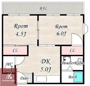 ファースト新芦屋【3階】の間取り