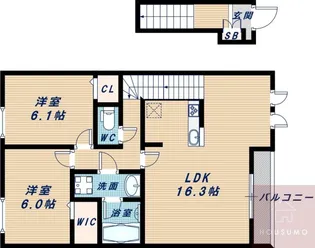ハイツ第三寺新【2階】の間取り