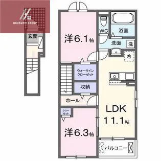 レジデンシア【202号室】の間取り