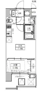 Attirant西三国【5階】の間取り