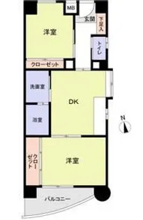 シャトー柴原00【4階】の間取り