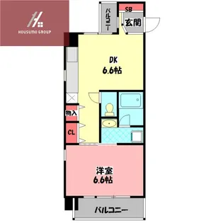 エスパシオヒラソル【806号室】の間取り