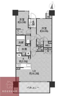 ブランズ桃山台【806号室】の間取り