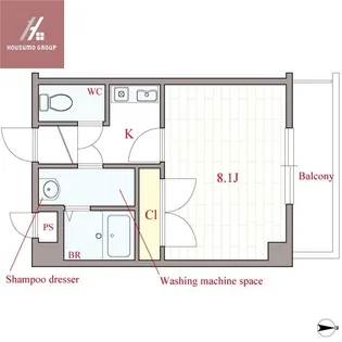 プロシード東小橋【501号室】の間取り