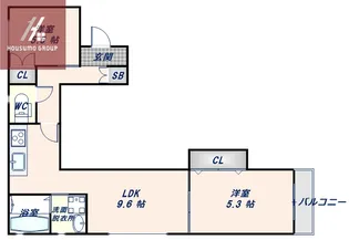 クリエオーレ中川西【203号室】の間取り