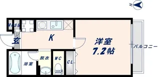 ジュネス今里【202号室】の間取り