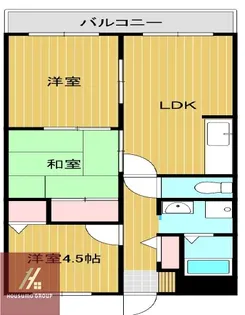 メゾン・ド・ボヌール【406号室】の間取り