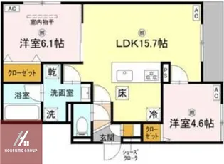 クラシスト三津屋南【303号室】の間取り