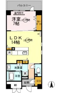 グリシーヌ【101号室】の間取り