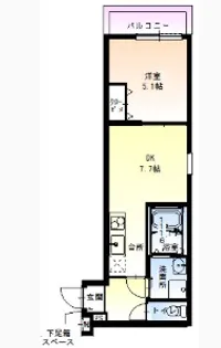 フジパレス下新庄駅東Ⅵ番館【1階】の間取り