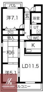 ディアコート新大阪【402号室】の間取り