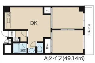 江坂グランドハイツ北【3階】の間取り