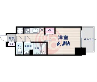 プレサンス THE TENNOJI 逢阪トゥルー【9階】の間取り