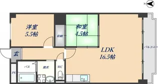 コーポプロスペリティ【404号室】の間取り