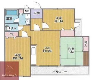第20千里ハイツ【3階】の間取り