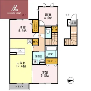 エストレーラⅠ【202号室】の間取り