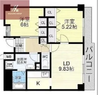 カミング平野【304号室】の間取り